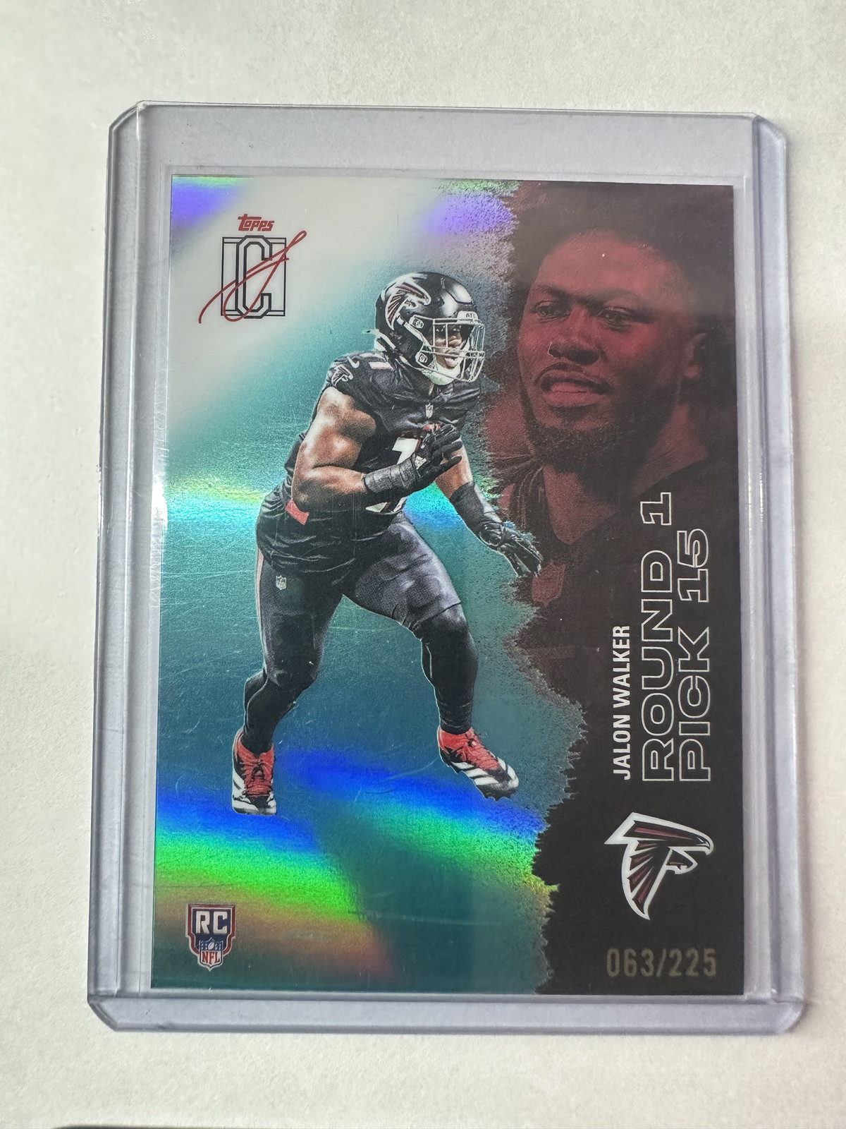 2025 Topps Signature Class Jalon Walker Teal Chrome /225 #121 RC