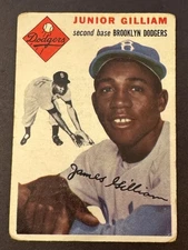 1954 Topps Junior Gilliam #35, Brooklyn Dodgers