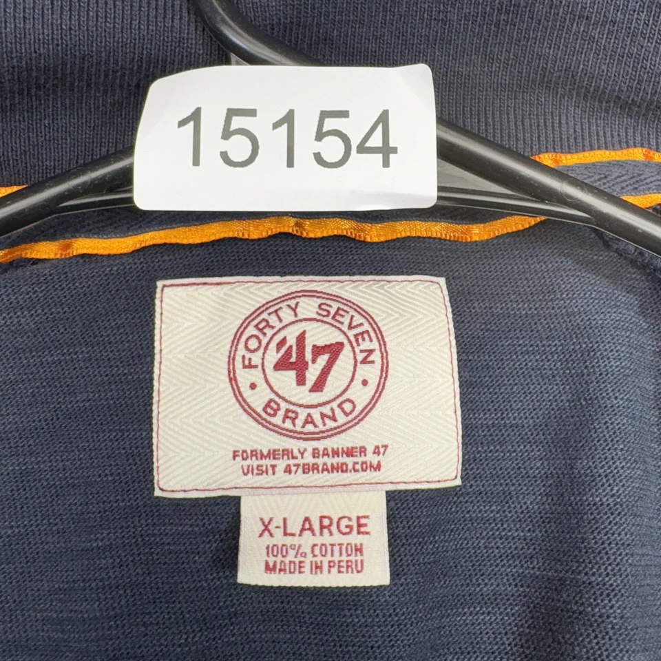 Jaqueta masculina Detroit Tigers XL azul MLB beisebol zíper completo faixa moletom bolsos - Imagem 3 de 4