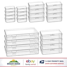Juego de mini caja de almacenamiento duradero con tapas abatibles para fácil acceso y organización