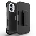 For Apple iPhone 16 Case Heavy Duty Shockproof Cover with Belt Clip 6.1-inch