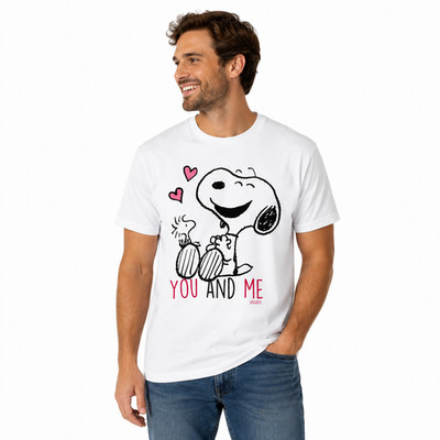 Peanuts Snoopy and Woodstock Love Forever Friend Retro Official Herren T-Shirt