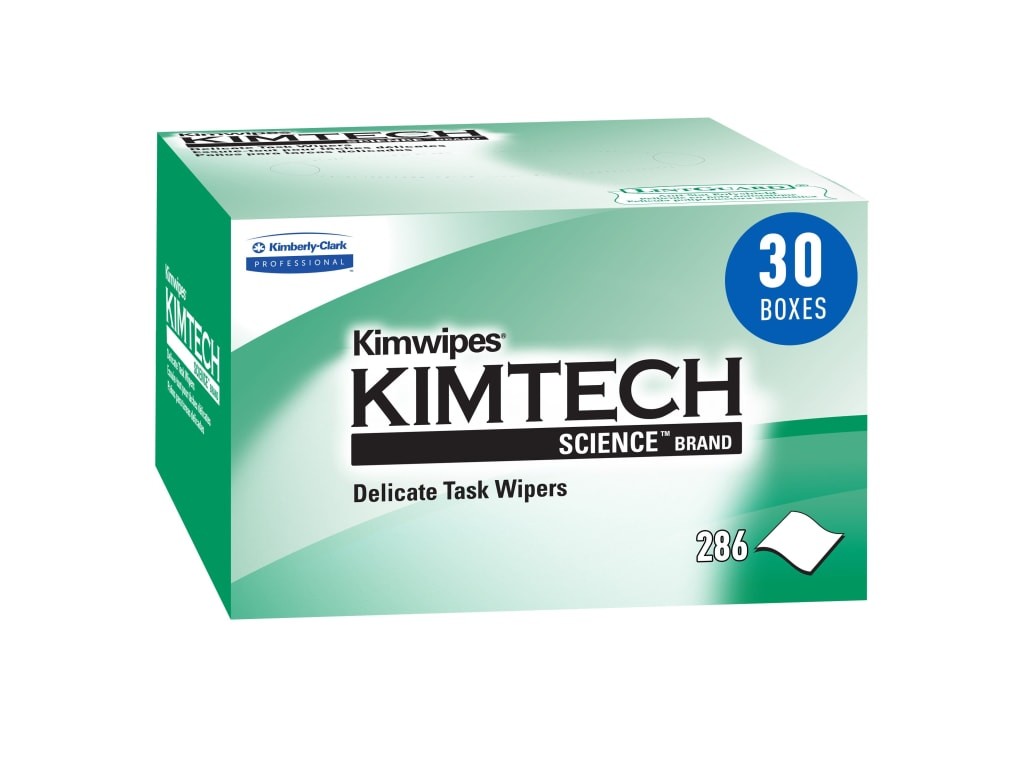 Kimberly-Clark 34120-CS Delicate Task Wipers, Kimtech, 1-Ply, 280/Box, Kimtech