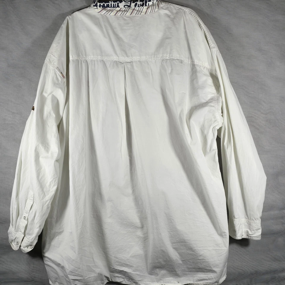 Camisa De Colección Akademiks AKDMKS Gráfica Abotonada 4XL Blanca Roja Azul Hip Hop Y2K Foto 2 de 4