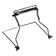 East top 10 Hole Harmonica Holder Neck Hands Free with Anti-Scratch silver