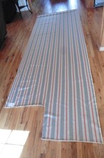 Upholstery Furniture Material Fabric 53" x 135" Light Blue Red Beige Stripes