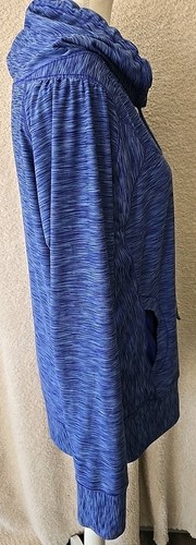 Women's XL PrAna Ember Pullover Sweatshirt Blue Stripe Athletic Yoga Cowl Neck - Picture 11 of 18