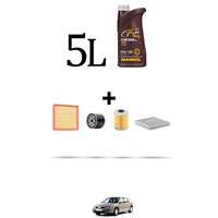 Hoffcar Wartungskit 4 Filter Und 5L ÖL FüR Renault Laguna Ii 1.9 Dci 88KW