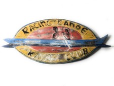 Racing Canoe, Kayak Club Rustic Canoe Sign 20 inch bds1209350