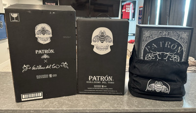 PATRON GUILLERMO DEL TORO - With Bag & Book - EMPTY BOTTLES EXCELLENT CONDITION