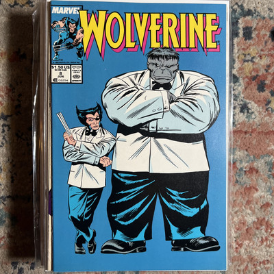 WOLVERINE #8 (1989) - Hi Grade - MARVEL ICONIC JOHN BUSCEMA HULK COVER