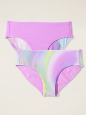 New Athleta Girl XXL/16 Reversible Mid Rise Swim Bottom Sea Glass