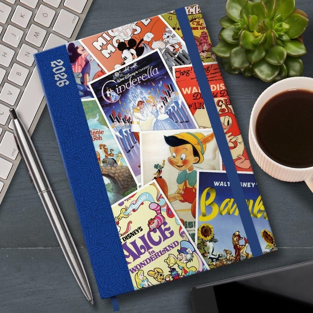 Disney Vintage Posters A5 Hardcover Week to View 2026 Diary