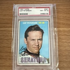 1967 Topps Cap Peterson #387 PSA 8 tv5