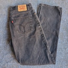 Vintage Levi  s 505 Jeans Men  s 38x34 Black Denim Straight Fit Y2K Cotton
