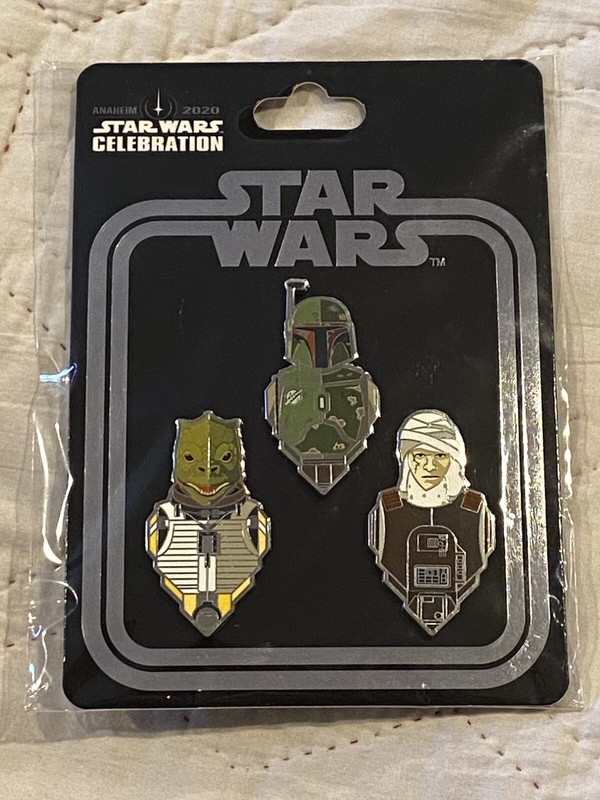 Star Wars Celebration 2020 Pin Set Bounty Hunters Boba Fett Bossk Dengar