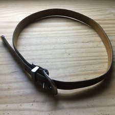Vintage Amiee Lynn Genuine Brown Leather Belt W/ Solid Silver Buckle Made in USA