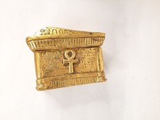 RARE ANCIENT EGYPTIAN ANTIQUE Stone Jewelry Box Key of Life & Winged Isis