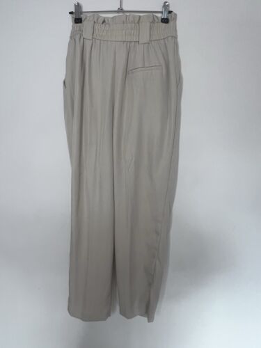 Zara Elastic Stretch Waist Pants Beige Womens Size Euro M Mex 28 - Picture 9 of 10