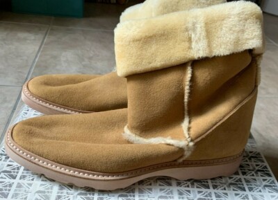 White Premiata Brown Suede w/ Faux Fur Boots Men's Euro 41 US 7.5 NEW
