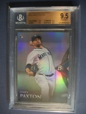 JAMES PAXTON 2014 Bowman Platinum #80 BGS GEM MINT 9.5 RC Mariners