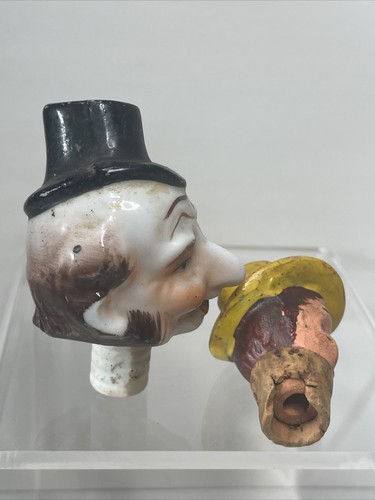 Tapones de porcelana Japón corcho figura vaquero y hombre con sombrero de copa - Imagen 2 de 11