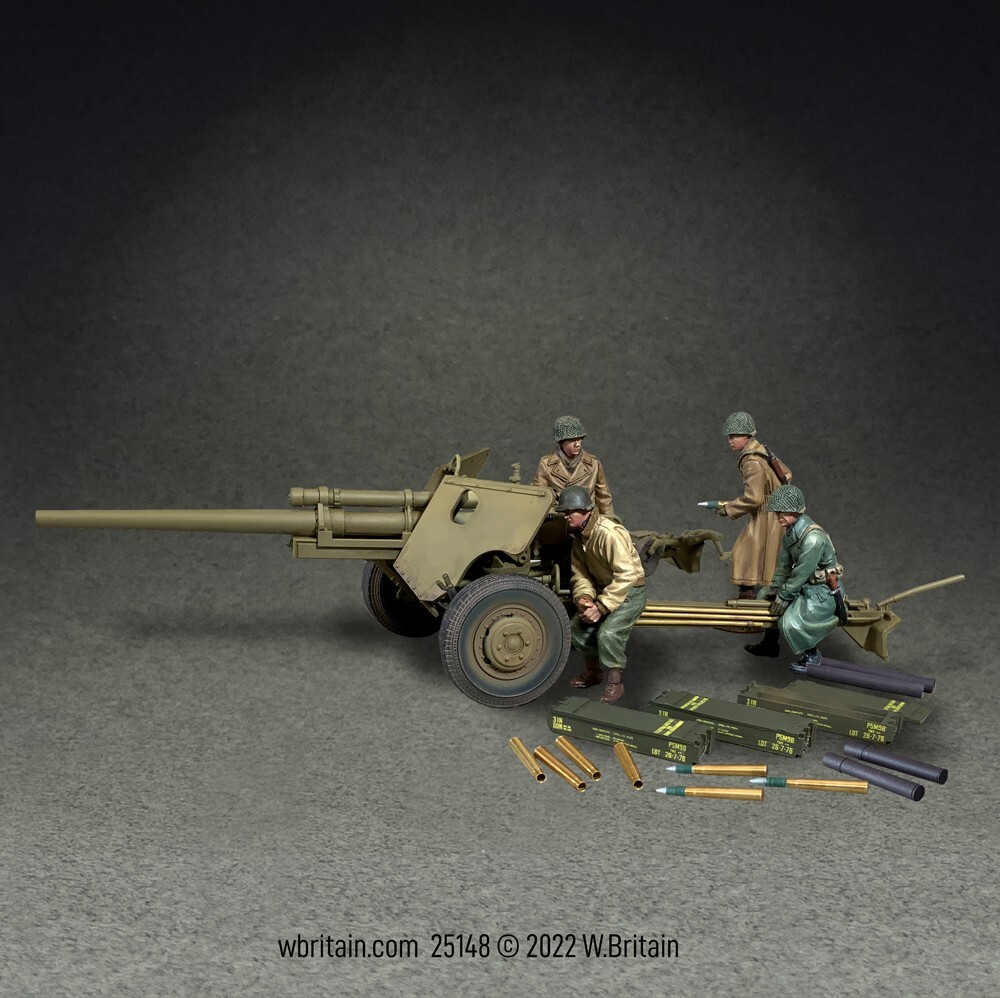 BRITAINS SOLDIERS 25145 - ""Holding the Line"" U.S. M5, 3-Inch Anti-Tank Gun Set
