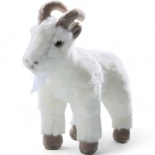 Goat white approx. 22 cm length, stuffed animal, plush toy