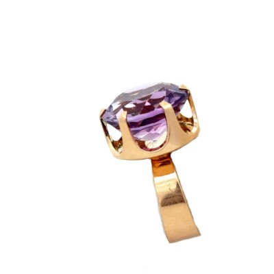 Elis Kauppi Kupitaan Kulta Finland 14K Yellow gold Amethyst Ring