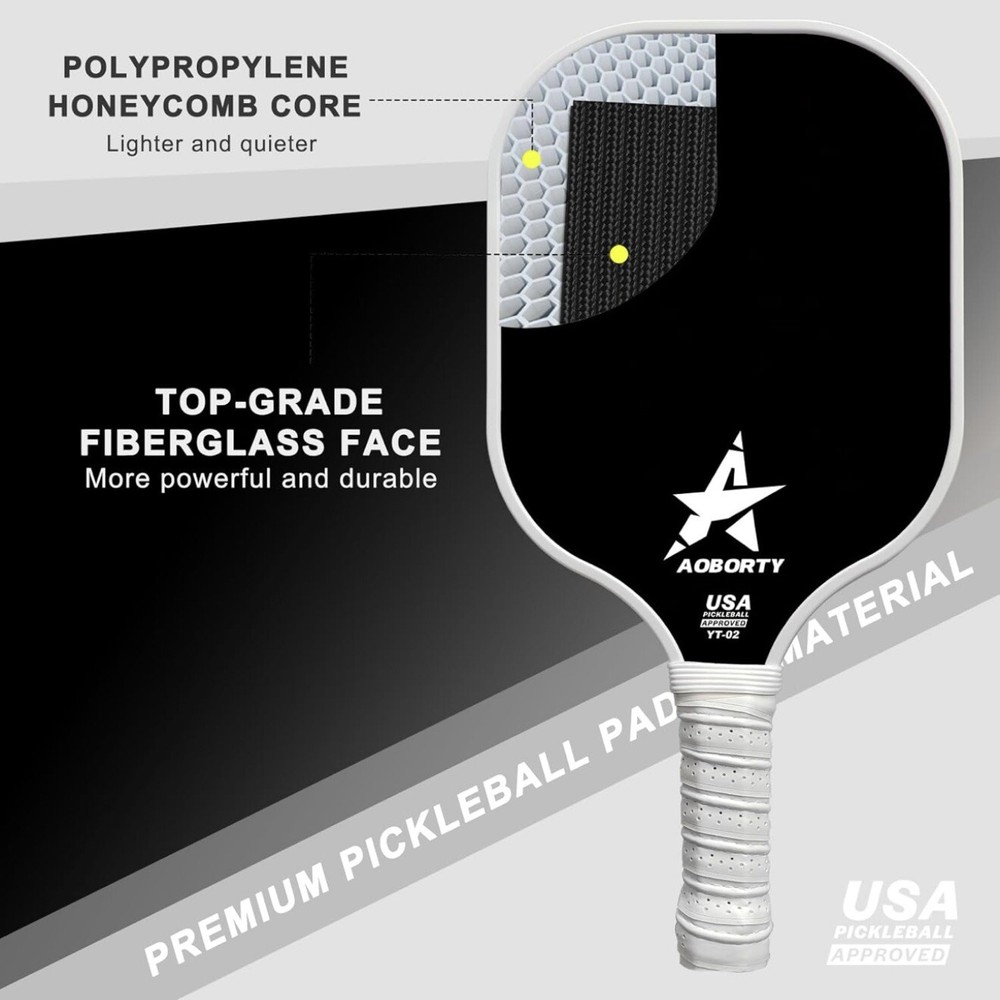 Premium 4-Pack Lightweight Graphite Pickleball Paddles with Honeycomb Core & Carry Bag Premium 4-Pack Lightweight Graphite Pickleball Paddles with Honeycomb Core & Carry Bag