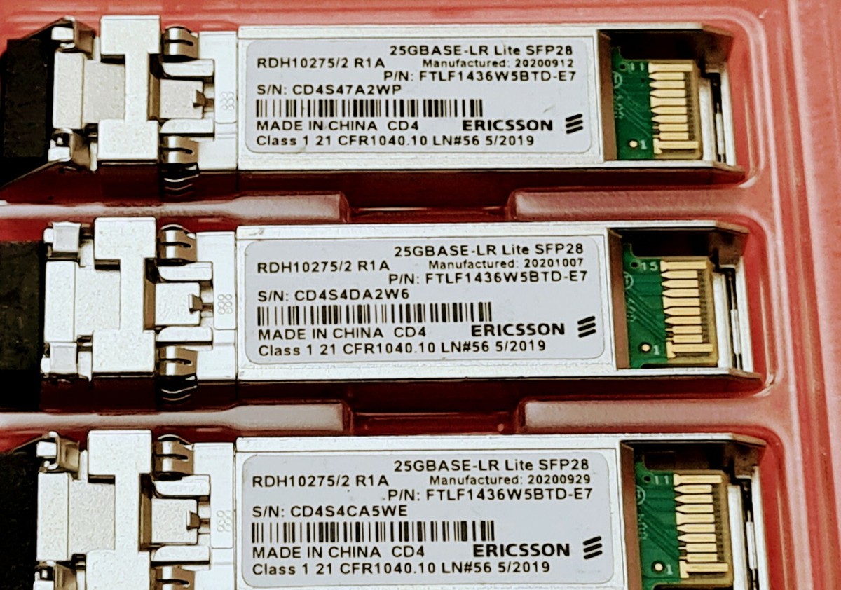 FINISAR / ERICSSON 25G SFP28 25GBASE-LR 1310nm SFP+ FINISAR / ERICSSON 25G SFP28 25GBASE-LR 1310nm SFP+