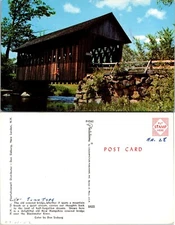 Blackwater River Covered Bridge New Hampshire NH Postcard