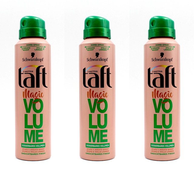 3x Schwarzkopf 3 Wetter taft Haarspray Dosierbares Volumen Magic Volume