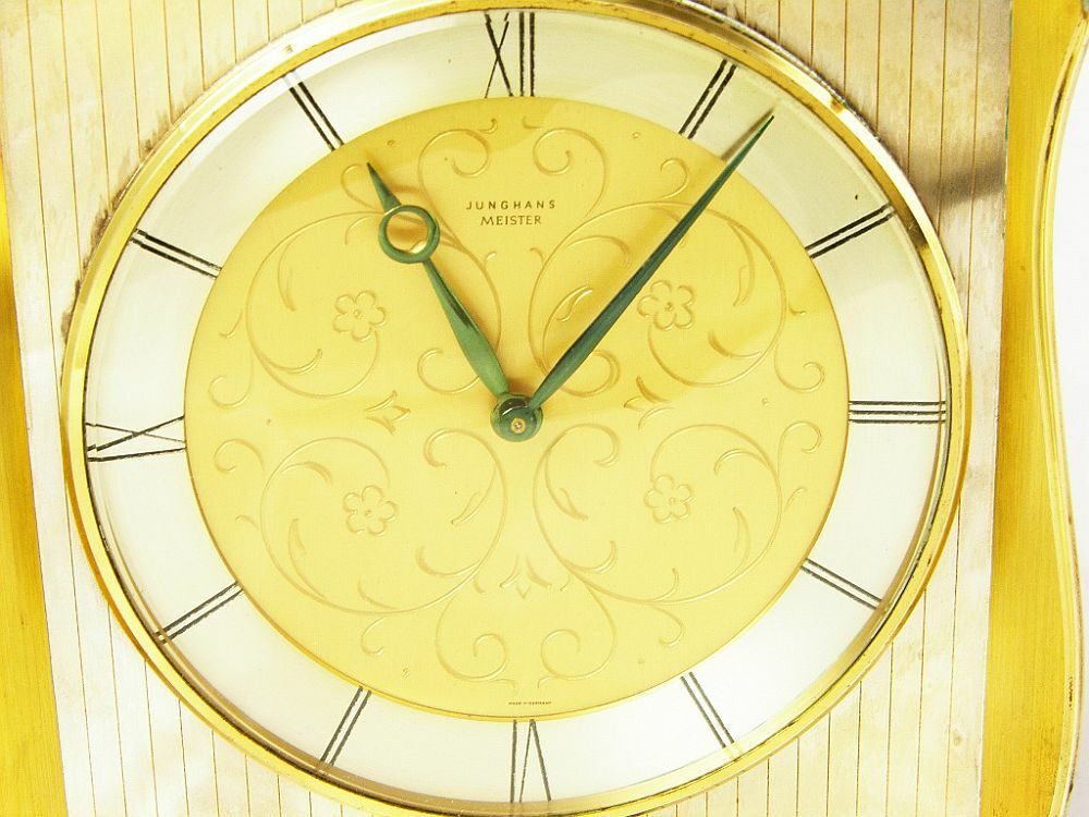 RARE ART DECO BAUHAUS BRASS CHIMING DESK CLOCK JUNGHANS MEISTER eBay