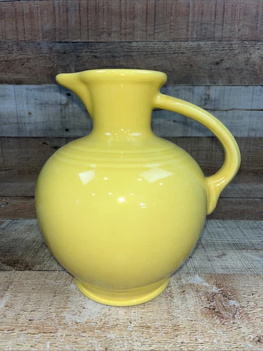 Fiesta Carafe Fiestaware Sunflower Yellow Water Pitcher Jug Vase