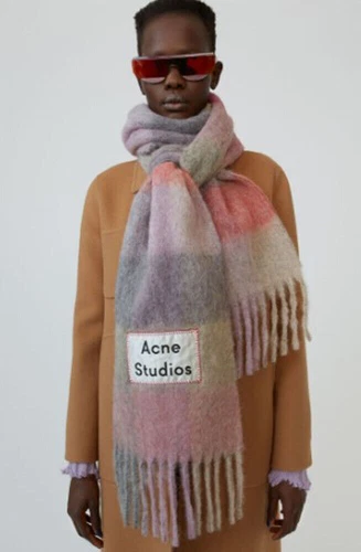 DE Neu Acne1 Studios Schal Schals Warme Tartan Wrap Rainbow Wool Pashmina Schal - Bild 17 von 49