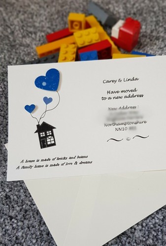12 Personalised handmade Change of Address New Home House Moving Cards envelopes - Picture 5 of 8