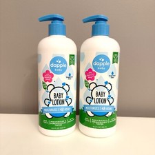 DAPPLE BABY FRAGRANCE FREE HYPOALLERGENIC BOTANICAL LOTION 16.9 FL OZ LOT X2