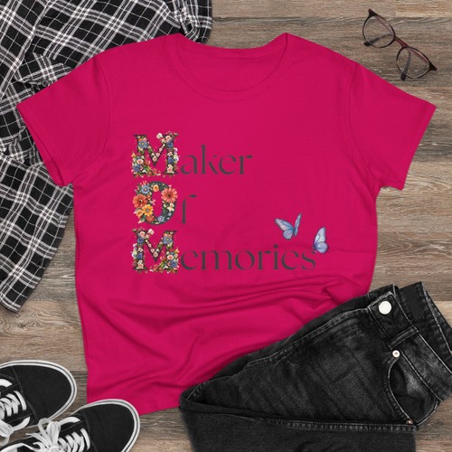 Floral MOM T-Shirt - Maker of Memories Tee, Mother's Day Gift, Casual Wear Mama - Picture 35 of 41