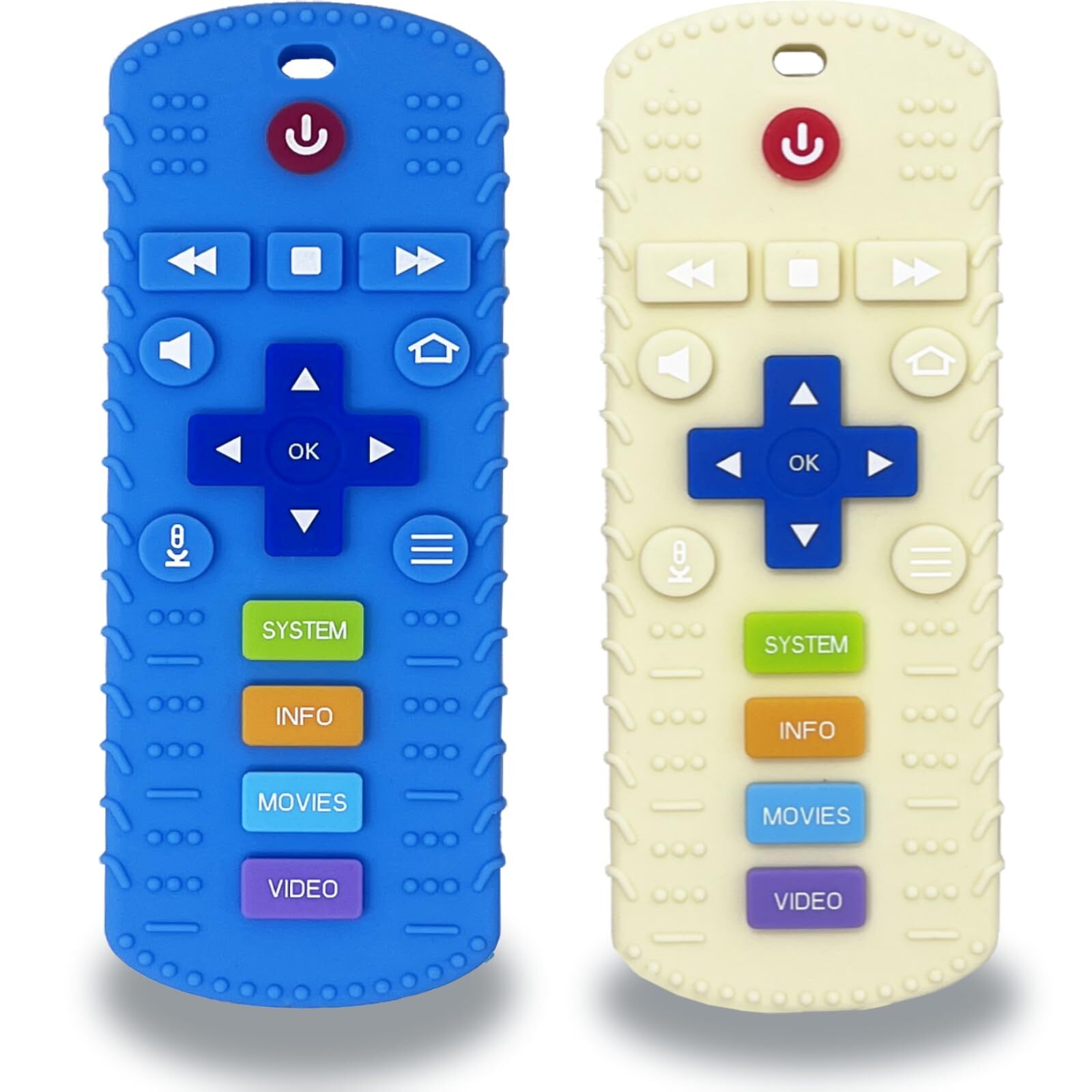 Baby Teething Toys2pack Silicone Remote Teether For Baby 612 Monthsbpafreeteethi