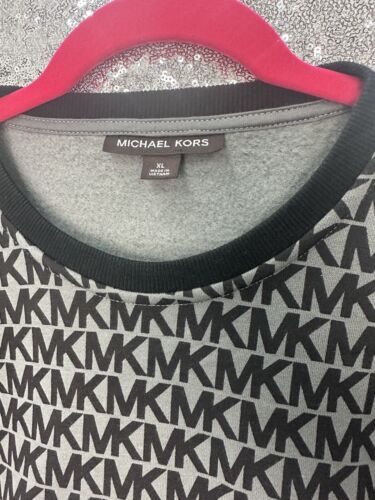 Michael Kors Herren X-Large XL Pullover Grau MK Logo In Schwarz - Bild 3 von 11