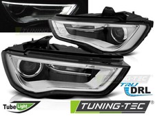 HEADLIGHTS TUBE LIGHT DRL BLACK fits AUDI A3 8V 12-16