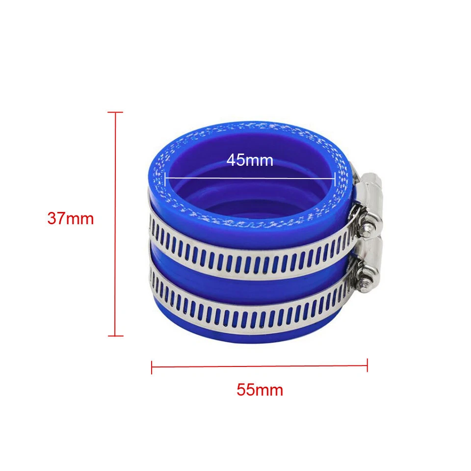 45mm Carburetor Flange Intake Adapter Carb Manifold Boot Fit For Motorcycle - Image 3 of 4