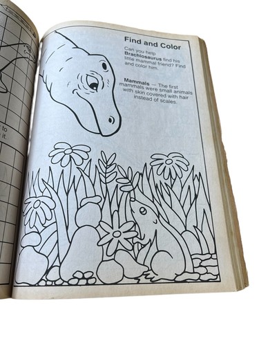 Dinosaurs Prehistoric World Coloring Activity Boom 1993 Imperfect Vintage - Picture 6 of 10