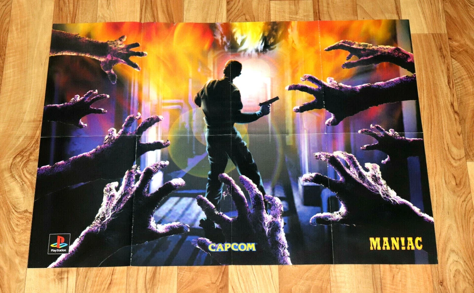 1996 Resident Evil Biohazard Capcom Extremely Rare Vintage Poster PS1 80x58cm - Image 4 of 4