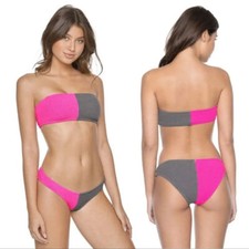 PILYQ Acai Reef Two-Tone Bikini Set ACA-324B ACA-28 MSRP 168 Women's Size S