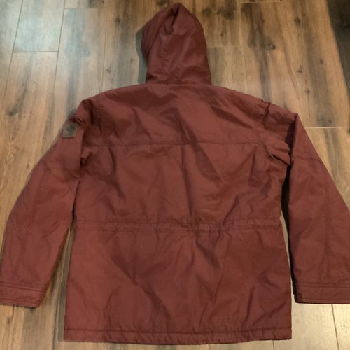 VTG Columbia Monarch Wool Blend Winter Jacket Hunting Red Burgundy Hooded Coat - Picture 9 of 10