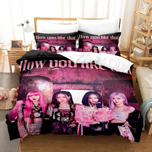 BLACKPINK K-POP Doona Duvet Cover Bedding Set Pillowcase Single Double Queen - Picture 15 of 31