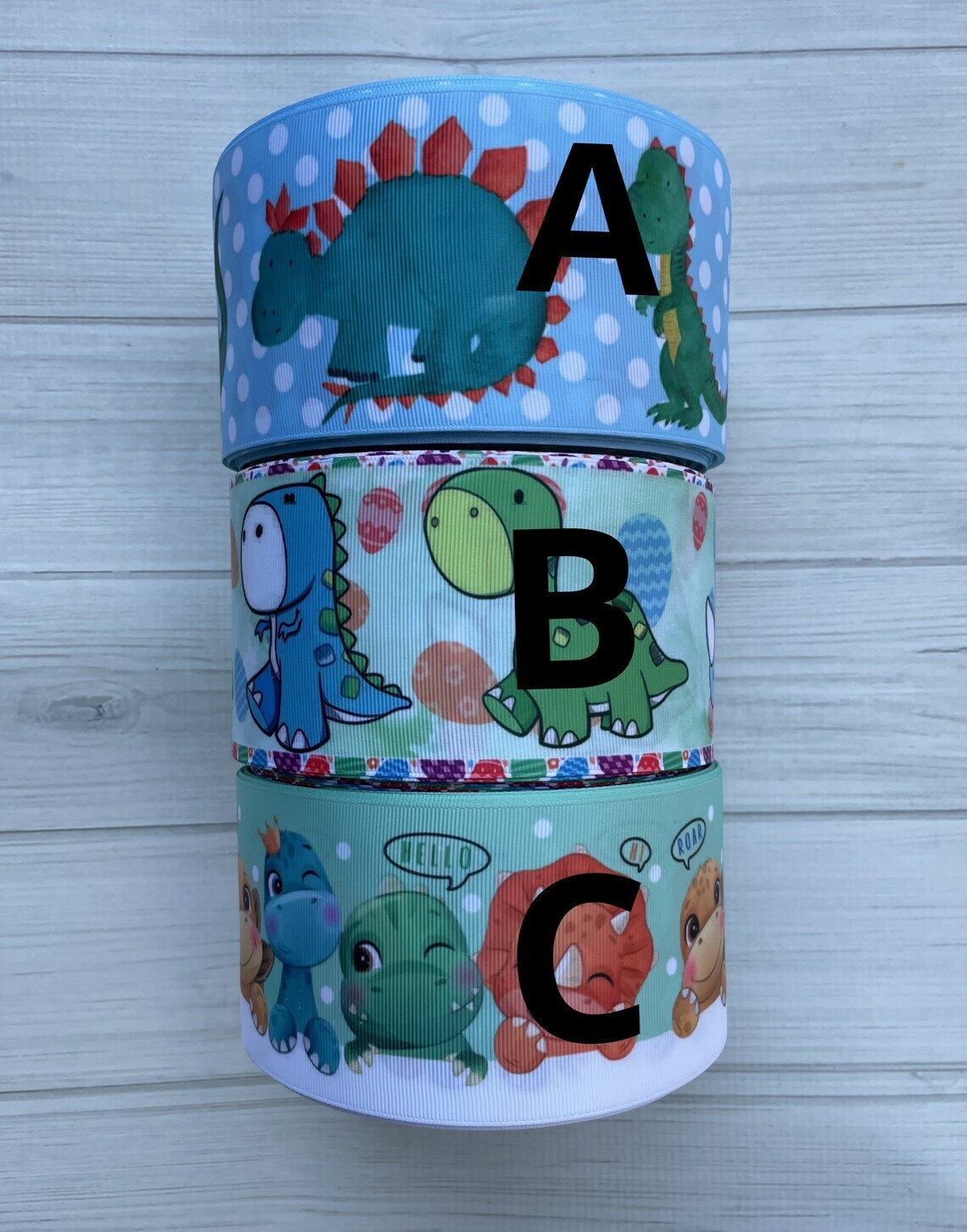3 Yards 3" Dinosaur Grosgrain Ribbon | eBay