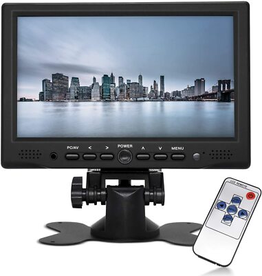 Portable 7'' IPS CCTV Monitor PC Screen HDMI 1080P VGA AV RCA for DSLR Raspberry